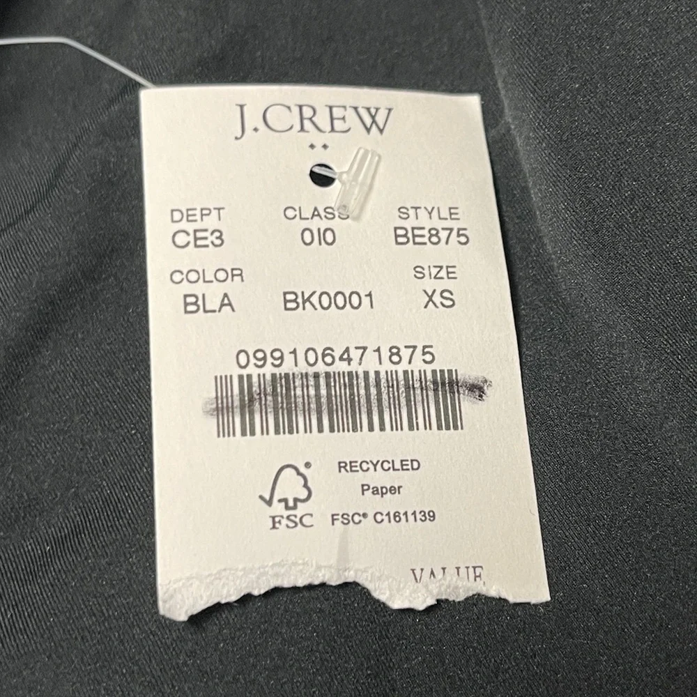 J Crew Fac NWT Solid Bikini Bottom Swim Size XS in Black Swimsuit